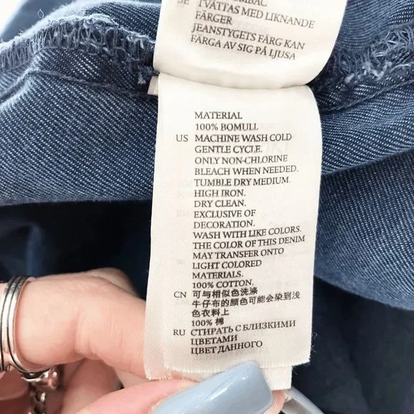 Monki Women's Blue Denim Button Down Shirt Dress Size XXS - Picture 3 of 6